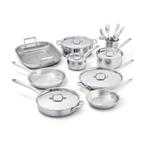 D3 Stainless Everyday 3-ply Bonded Cookware Set, 20 Piece Set