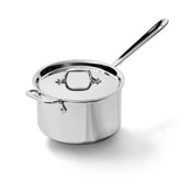 D3 Stainless 3-Ply Bonded Cookware, Sauce Pan with Lid, 4 quart