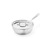 D3 Stainless 3-ply Bonded Cookware, Chef's Selection, Saucier with Lid, 2 quart
