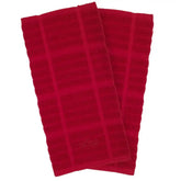 Solid Kitchen Towel Set; Chili; 2 pieces