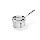 D5 Stainless Polished 5-ply Bonded Cookware, Sauce Pan with lid, 1.5 quart