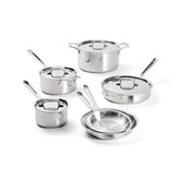 D5 Stainless Brushed 5-ply Bonded Cookware Set, 10 piece Set
