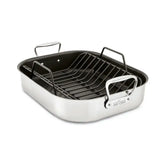 Specialty Cookware, Stainless Steel Nonstick Large Roaster with rack, 13 x 16 inch