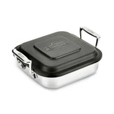 Specialty Cookware, Stainless Steel Square Baker with lid, 8 inch