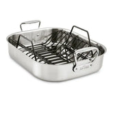 Specialty Cookware, Stainless Steel Large Roaster with rack, 13 x 16 inch