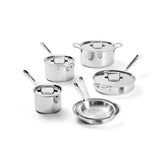 D5 Stainless Polished 5-ply Bonded Cookware Set, 10 piece Set