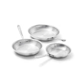 D3 Stainless 3-Ply Bonded Cookware, 3 Piece Fry Pan Set, 8, 10 & 12 Inch