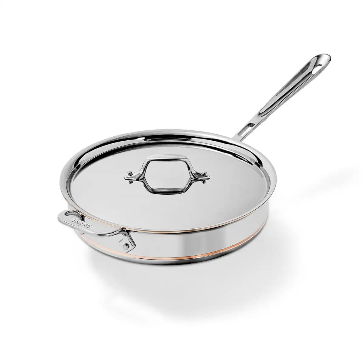 Copper Core 5-ply Bonded Cookware, Saute Pan with lid, 3 quart