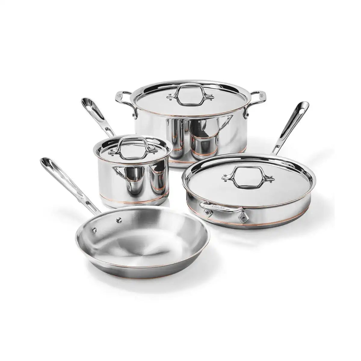 Copper Core 5-ply Bonded Cookware Set, 7 piece Set