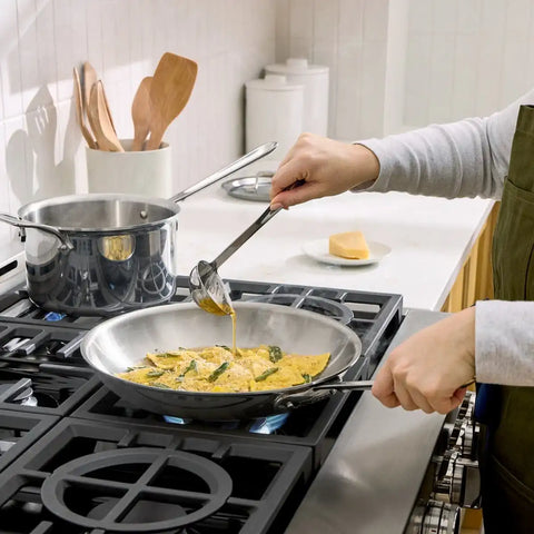 D5 Stainless Polished 5-ply Bonded Cookware Set, 3 Piece Set