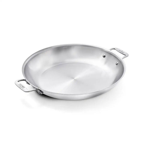 D3 Stainless 3-ply Bonded Cookware Paella Pan, 14 inch