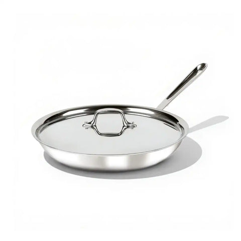 D3 Stainless 3-Ply Bonded Cookware, Fry Pan with Lid, 12 inch
