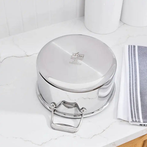 D5 Stainless Polished 5-ply Bonded Cookware, Stockpot with lid, 8 quart