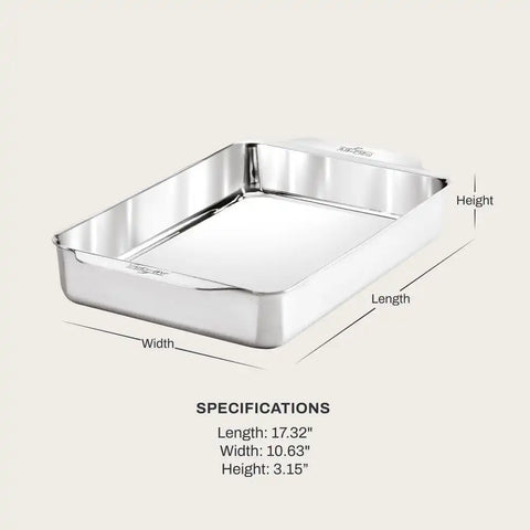 Stainless Steel Bakeware, Rectangular Baking Pan, 9 x 13 inch