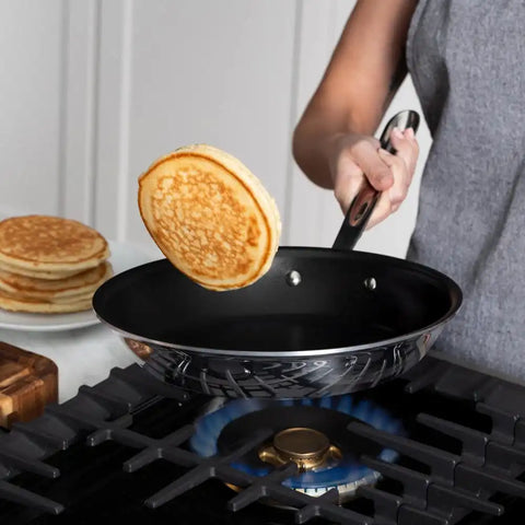 D3 Pro Nonstick 3-ply Bonded Cookware, 10 inch Fry Pan and Spatula