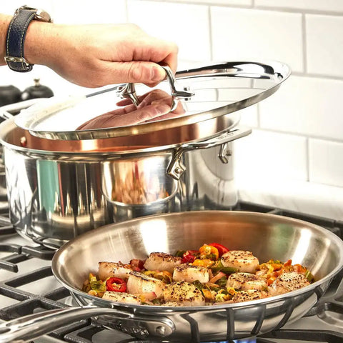 D3 Stainless Everyday 3-ply Bonded Cookware, Skillet Set, 10.5 and 12.5 inch
