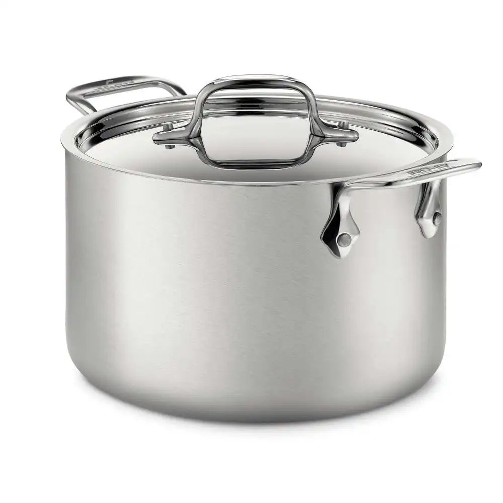 D5 Stainless Brushed 5-ply Bonded Cookware, Stockpot with lid, 12 quart