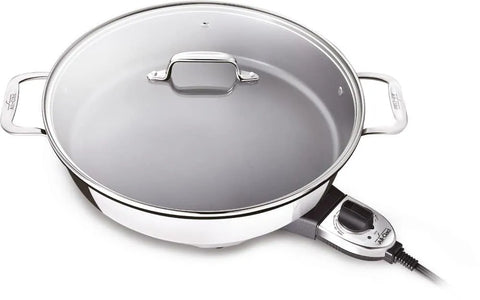 Stainless Steel Electric Nonstick Skillet; 7 quart