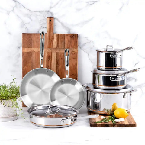 Copper Core 5-ply Bonded Cookware Set, 10 piece Set