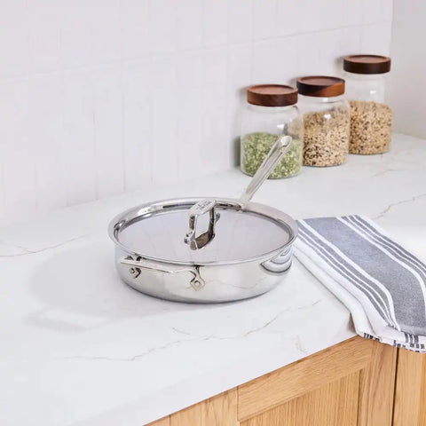 D5 Polished 5-ply Bonded Cookware, Sauté Pan, 5 quart