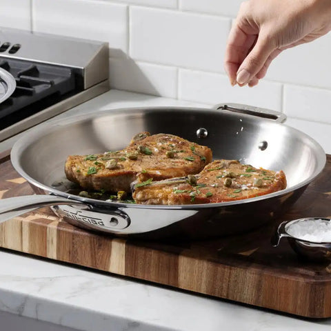 D3 Stainless Everyday 3-ply Bonded Cookware, Skillet with Lid, 12.5 inch