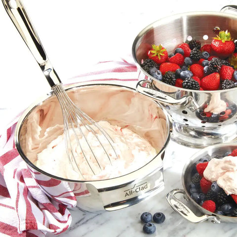 Stainless Steel 3 piece Mixing Bowl Set; 1.5 x 3 x 5 quart