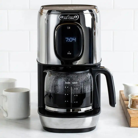 8 Cup Coffee Maker, Touchscreen, Stainless Steel, Aroma function