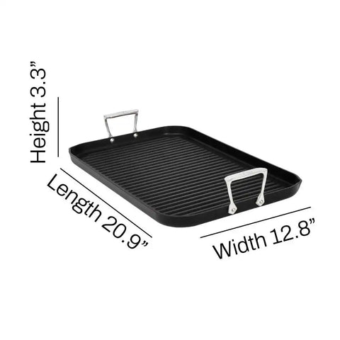 NS Pro Nonstick Cookware, Double Burner Grill, 13 x 20 inch