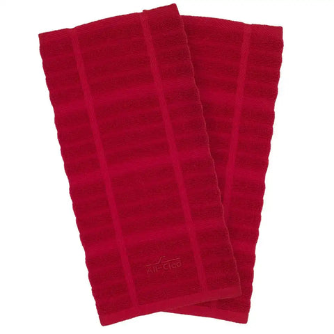 Solid Kitchen Towel Set; Chili; 2 pieces