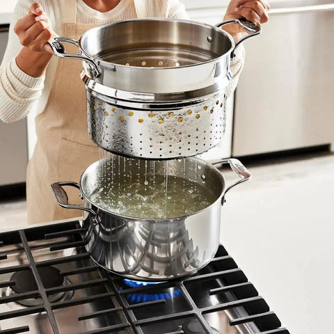 Simply Strain, Stainless Steel Multipot with Insert, 16 Quart