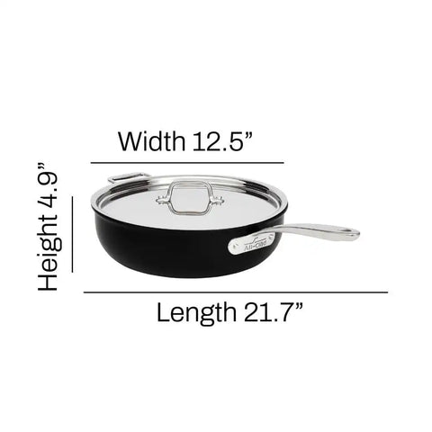 NS Pro Nonstick Cookware, Essential Pan, 6 quart with Lid