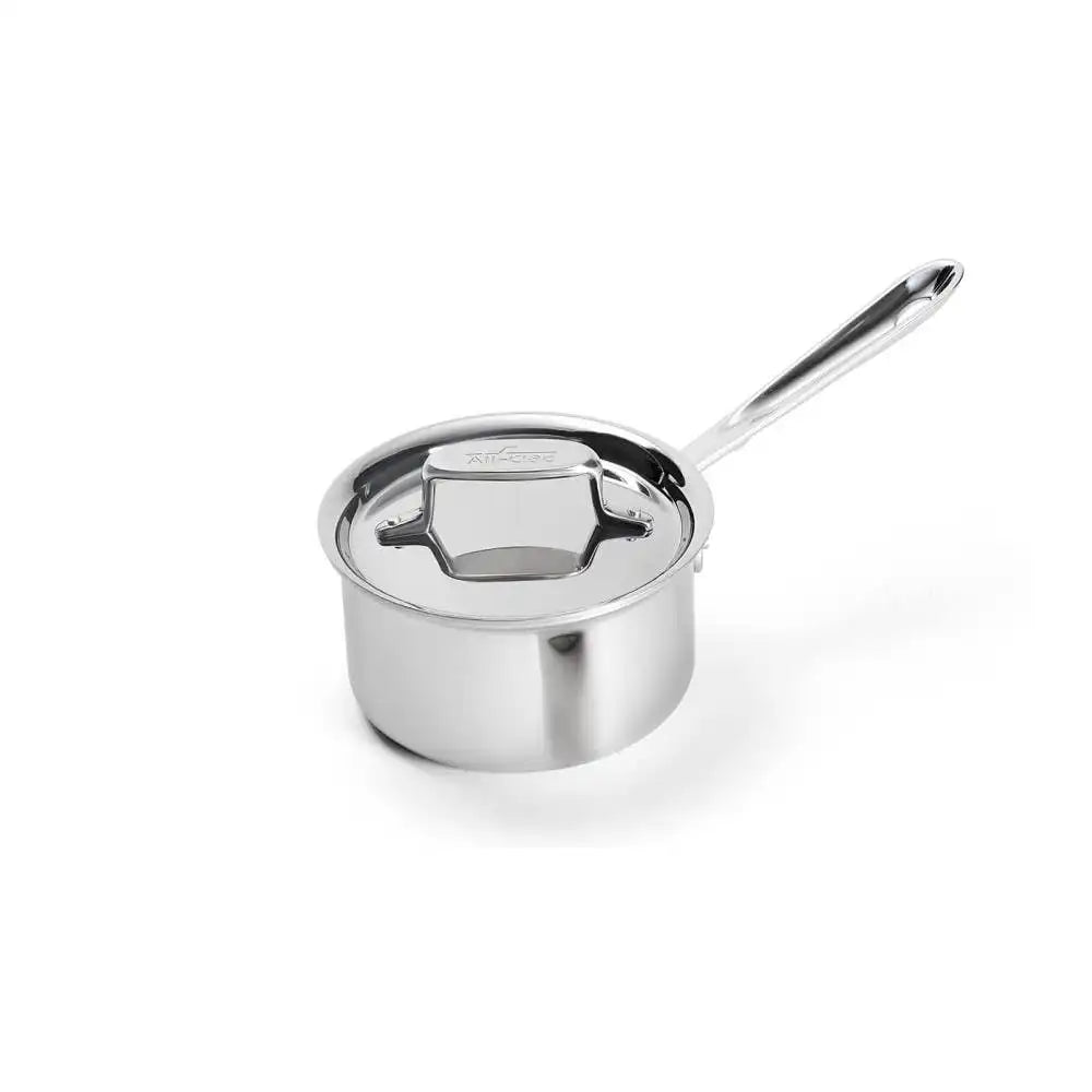 D5 Stainless Polished 5-ply Bonded Cookware, Sauce Pan with lid, 1.5 quart