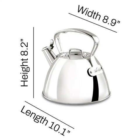 Specialty Cookware, Stainless Steel Stovetop Tea Kettle, 2 quart