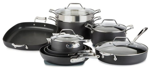Essentials Hard Anodized Nonstick Cookware Set, 13-piece