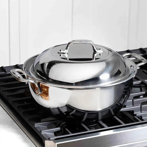 D3 Stainless 3-ply Bonded Cookware, Dutch Oven, 5.5 quart