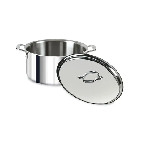 D3 Stainless 3-ply Bonded Cookware, Stockpot with lid, 8 quart