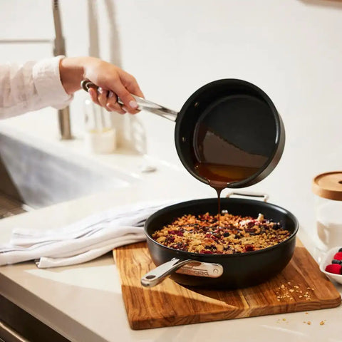 NS Pro Nonstick Cookware, Essential Pan, 4 quart with Lid