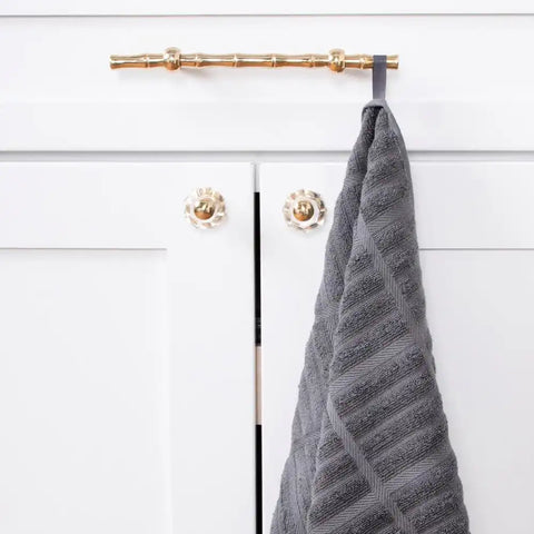 Solid Kitchen Towel Set; Pewter; 2 pieces