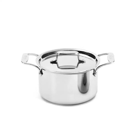 D5 Stainless Polished 5-ply Bonded Cookware, Soup Pot with lid, 4 quart