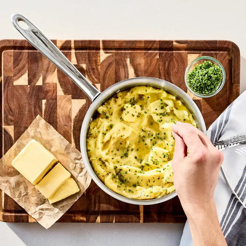 D3 Stainless Everyday 3-ply Bonded 3 quart Sauce Pan with Lid &amp; Potato Masher, 2 piece Set