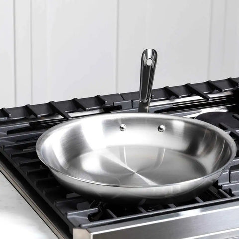 D3 Stainless 3-Ply Bonded Cookware, Fry Pan with Lid, 12 inch