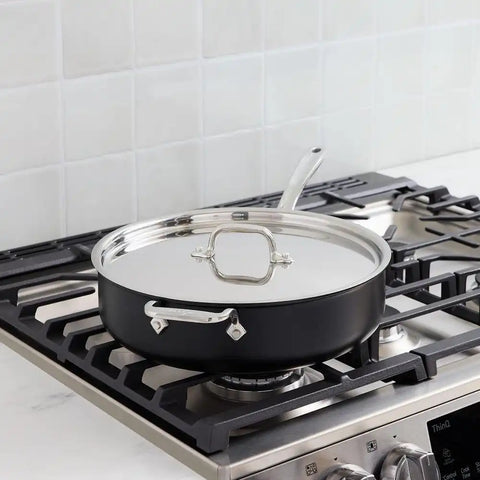NS Pro Nonstick Cookware, Nonstick Sauté Pan with lid, 6 quart
