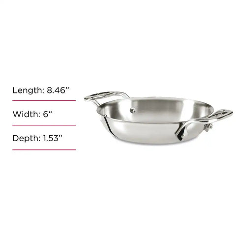 Specialty Cookware, 2 Piece Stainless Steel Mini Gratins Set, 6 inch