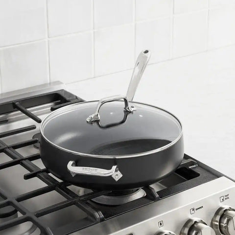 HA1 Expert Cookware, Nonstick Sauté Pan with Lid, 4 quart