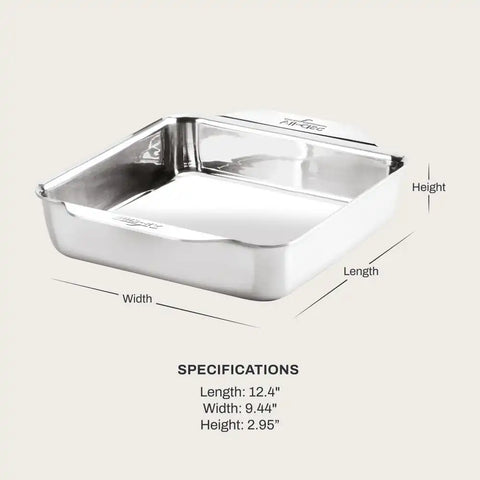 Stainless Steel Bakeware, Square Baking Pan, 8 x 8 inch