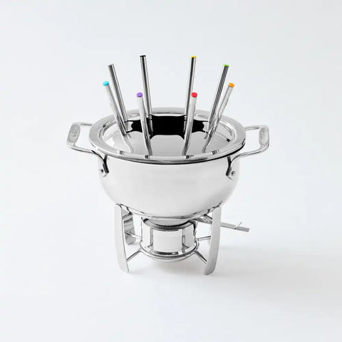 Specialty Cookware, 13 piece Fondue with Stainless Steel Pot and Cast Aluminum Insert Set