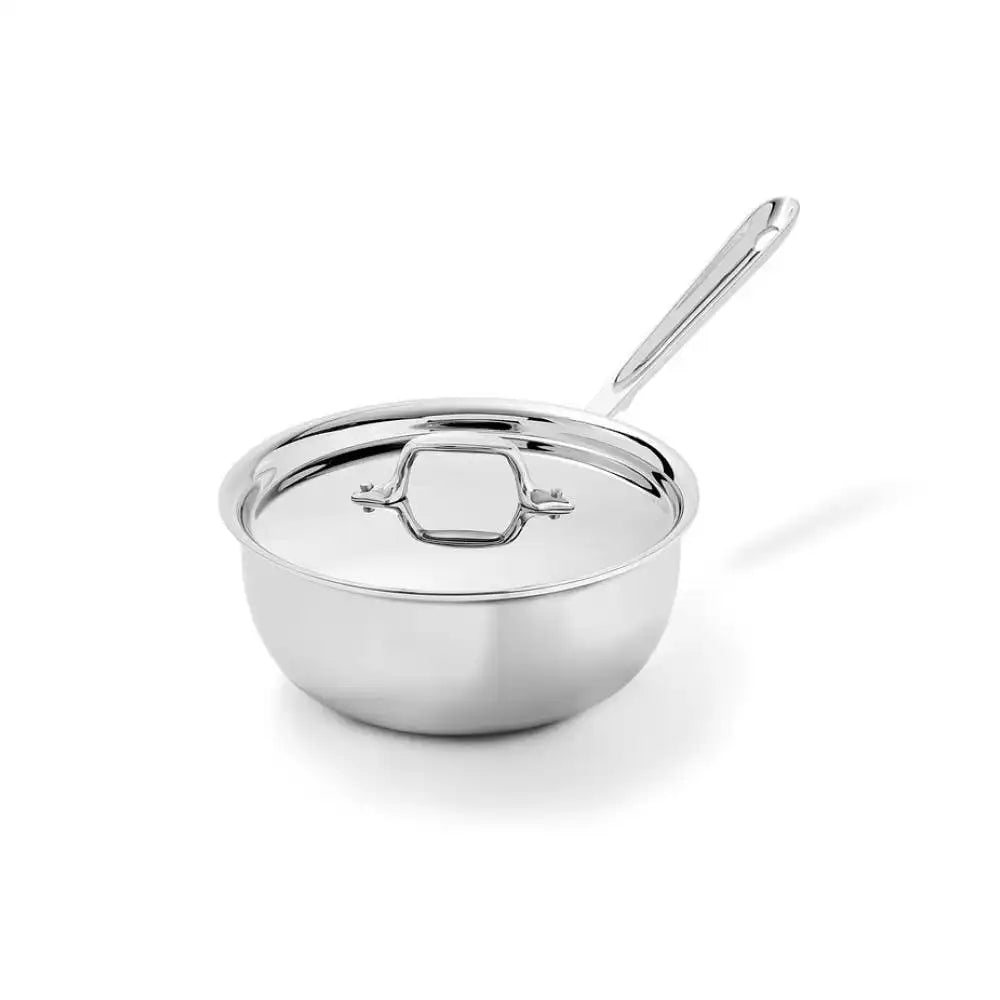 D3 Stainless 3-ply Bonded Cookware, Chef's Selection, Saucier with lid, 3 quart