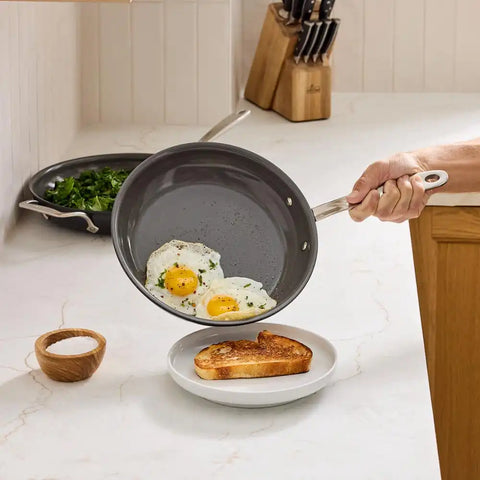 NS Pro® Ceramic Nonstick, Fry Pan with Lid, 10 inch