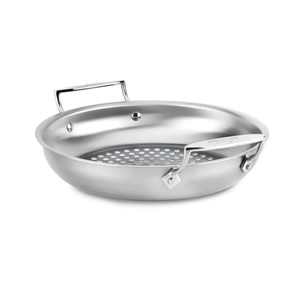 Outdoor Stainless Steel Round Basket, 11 inch