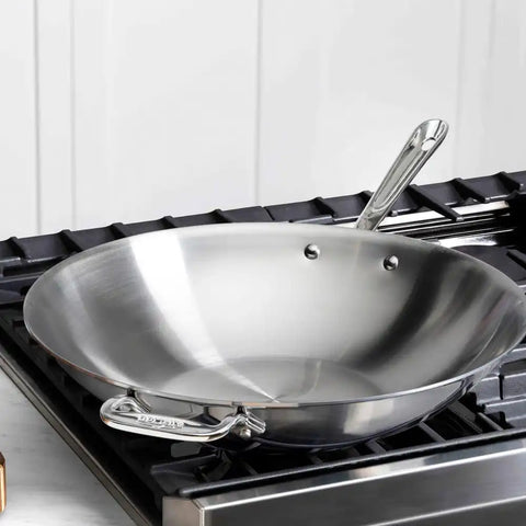 D3 Stainless 3-Ply Bonded Cookware, Wok, 14 inch